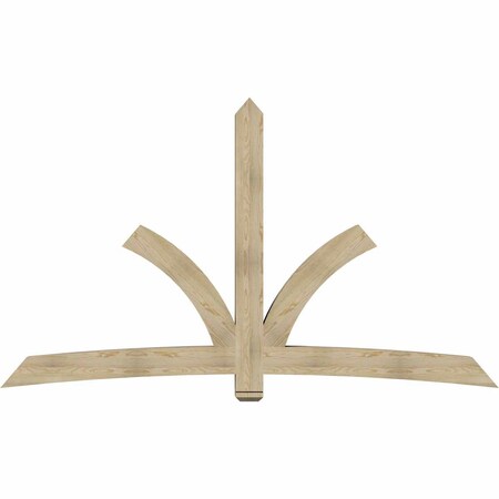 Ekena Millwork Davenport Rough Sawn Timber Gable Bracket, Douglas Fir, 108"W x 63"H x 6"D x 6"F, 14/12 Pitch GBW108X63X0606DAV00RDF